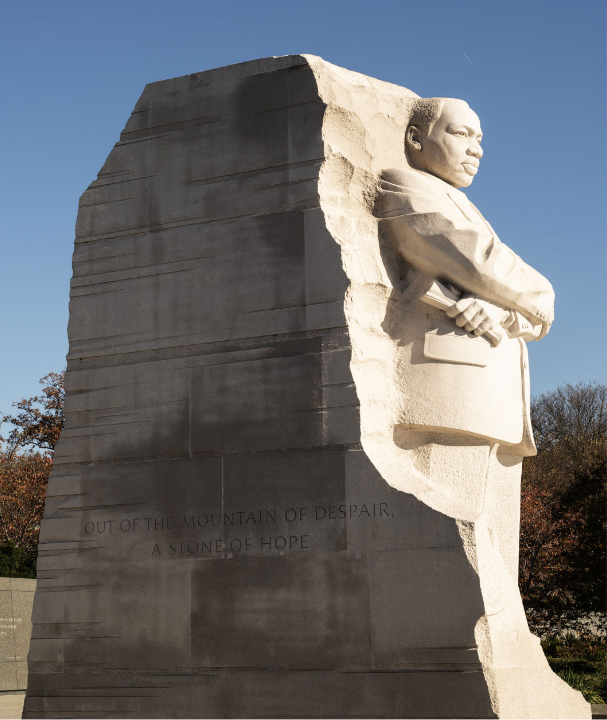 The Martin Luther King, Jr. Memorial is located in West Potomac Park next to the National Mall