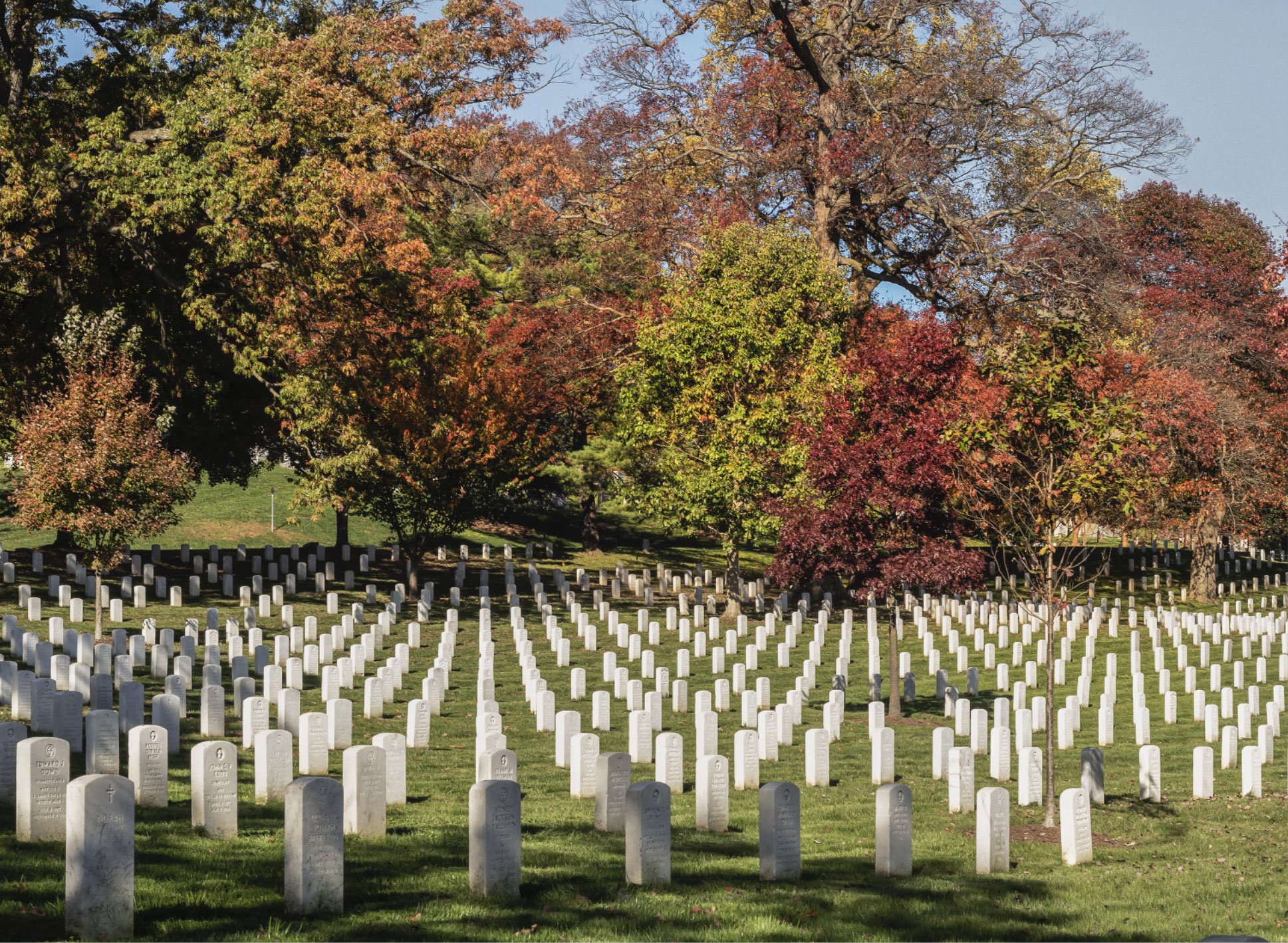 Arlington National Cemetery across the Potomac River in Arlington County, Virginia.